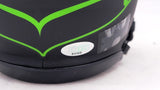 Steve Largent & Jim Zorn Auto Seahawks Eclipse Black Speed Mini Helmet MCS Holo