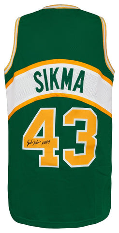 Jack Sikma Signed Green T/B Custom Basketball Jersey w/HOF'19 - (SCHWARTZ COA)