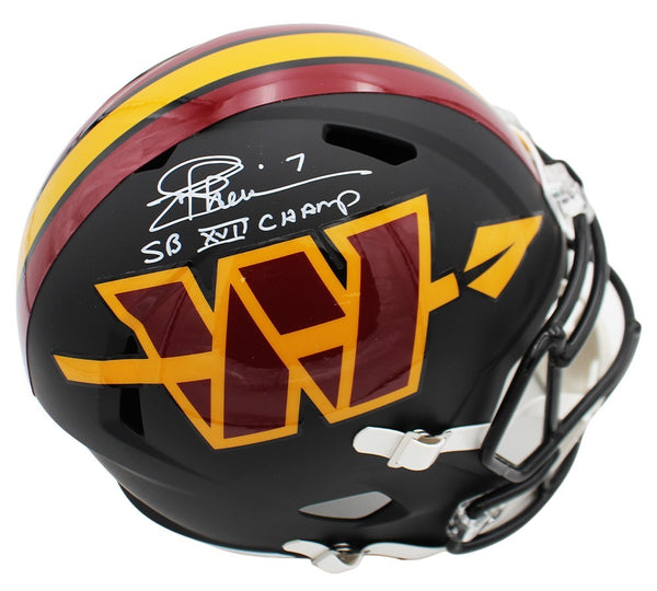 Joe Theismann Signed Washington Commanders Speed Full Size NFL Helmet -SB Champ