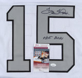 Tom Flores Signed Raiders Jersey Insc "HOF 2021"(JSA COA) Oakland QB (1960-1966)