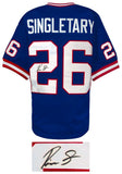 Devin Singletary (GIANTS) Signed Blue Custom Football Jersey -(SCHWARTZ COA)