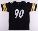 TJ WATT SIGNED AUTOGRAPHED CUSTOM PRO STYLE CUSTOM XL JERSEY BECKETT COA