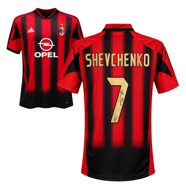 Andriy Shevchenko Signed AC Milan Soccer Jersey #7 with Beckett COA