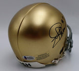Joe Theismann Notre Dame Autographed Mini Helmet Beckett COA