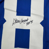Autographed/Signed Steve Largent HOF 95 Seattle Blue Stat Jersey BAS COA