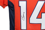 Courtland Sutton Autographed/Signed Pro Style Orange Jersey JSA 22340
