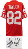 John Taylor (49ers) Signed Red Custom Football Jersey - (SCHWARTZ COA)