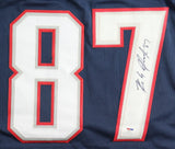 Rob Gronkowski Signed New England Patriots Jersey (PSA) 4xSuper Bowl Champ / TE