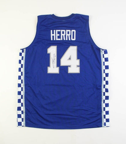 Tyler Herro Signed Kentucky Wildcats Blue Home Jersey (JSA COA) Miami Heat Guard
