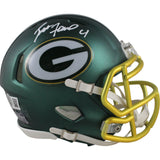 Brett Favre Autographed Green Bay Packers Blaze Mini Helmet Beckett 49215