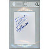 Bert Kreischer Autographed/Signed The Machine 4x6 Index Card Slab Beckett 54560