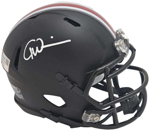 GARRETT WILSON AUTOGRAPHED OHIO STATE BLACK SPEED MINI HELMET FANATICS 216717