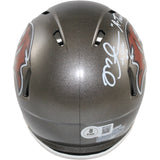 Mike Alstott Signed Tampa Bay Buccaneers TB Mini Helmet A Train Beckett 54117