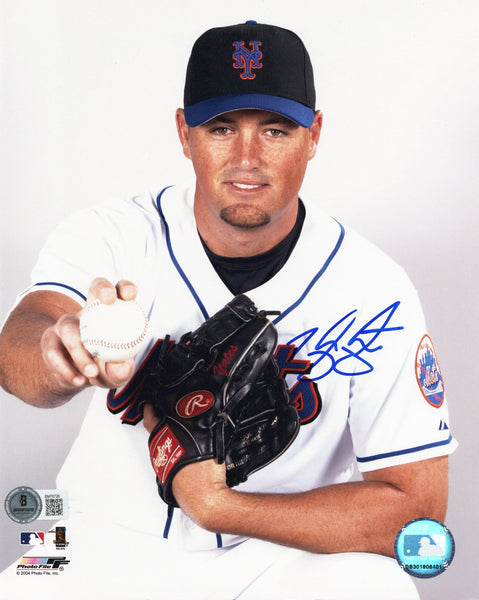 Tyler Yates Autographed New York Mets 8x10 Photo Beckett Authenticated