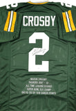 Packers SB XLV MASON CROSBY Signed Custom Replica Green STAT Jersey AUTO - JSA