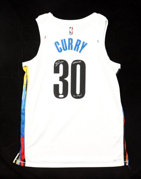 Seth Curry Signed Nets Jersey Inscribed "Basquiat Brooklyn !" (JSA COA) Guard