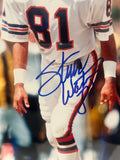 Steve Watson Autographed Denver Broncos 8x10 Photo with Plaque | JSA COA