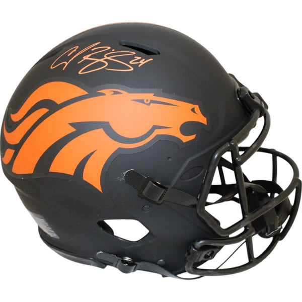 Champ Bailey Autographed Denver Broncos Authentics Eclipse Helmet Beckett 48647