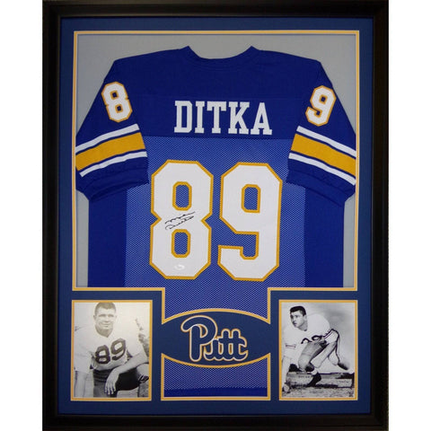 Mike Ditka Autographed Signed Framed Pitt Panthers Chicago Bears Jersey JSA