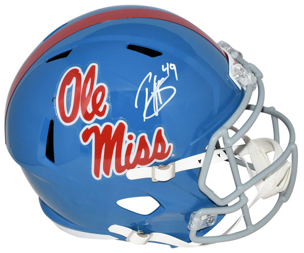PATRICK WILLIS SIGNED OLE MISS MISSISSIPPI REBELS FULL SIZE SPEED HELMET BECKETT