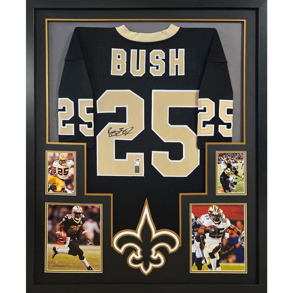 Reggie Bush Autographed Signed Framed Saints Jersey PSA/DNA