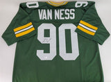 Lukas Van Ness Signed Green Bay Packers Jersey (Beckett) Ex-Hawkeyes Linebacker