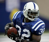 Edgerrin James Signed Indianapolis Colts 38"x 43" Framed Jersey (Beckett) R.B.