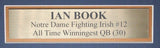 Ian Book Autographed/Inscribed Football Jersey Notre Dame Framed Beckett 186164