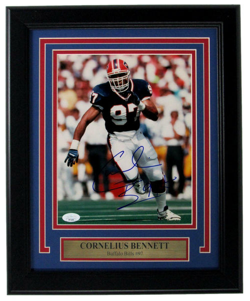 Cornelius Bennett Buffalo Bills Signed/Autographed 8x10 Photo Framed JSA 161162