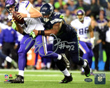 NAZAIR NAZ JONES AUTOGRAPHED 8X10 PHOTO SEAHAWKS IN SILVER MCS HOLO 124663