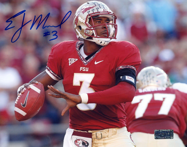 EJ MANUEL AUTOGRAPHED SIGNED FLORIDA STATE SEMINOLES 8x10 PHOTO COA