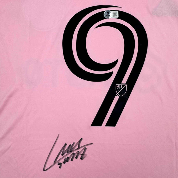 thumbnail image 2 of Luis Suarez Signed Inter Miami CF Pink Jersey – Soccer, MLS, BAS Beckett Witnessed Autograph, Original 2 of 5