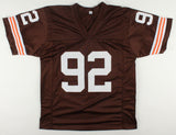 Michael Dean Perry Signed Browns Jersey Inscribed "6x Pro Bowl" (Schwartz COA)