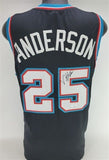 Nick Anderson Signed Grizzlies Jersey (JSA COA) Finished his Career in Memphis