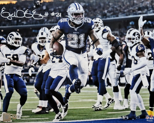 Ezekiel Elliott Autographed Dallas Cowboys 16x20 Photo Beckett Witnessed #8