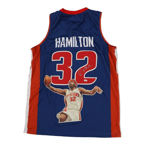Richard "Rip" Hamilton Signed Detroit Pistons Jersey (Steiner) 2004 NBA Champion