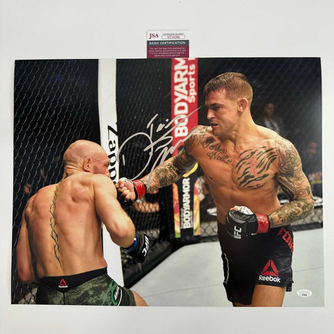 Autographed/Signed Dustin Poirier UFC MMA Ultimate Fighting 16x20 Photo JSA COA