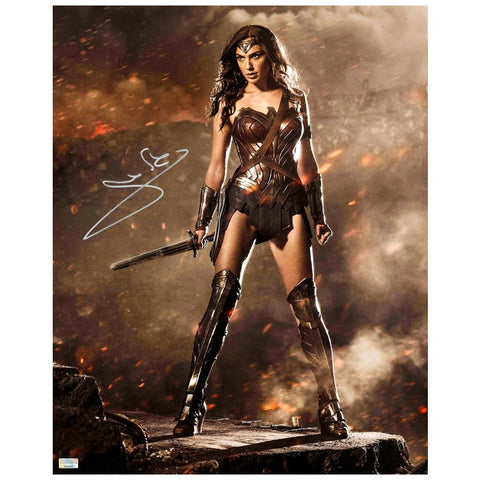 Gal Gadot Autographed Batman vs Superman Wonder Woman 16x20 Photo