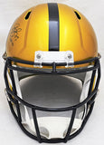 TROY POLAMALU AUTOGRAPHED STEELERS FLASH FULL SIZE SPEED HELMET HOF 20 BECKETT