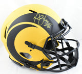 Marshall Faulk Autographed Rams F/S Rave Speed Authentic Helmet - Beckett W Holo