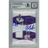 Randy Moss Justin Jefferson Signed National Treasure Trading Card Beckett 53862