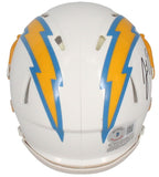 Justin Herbert Autographed Los Angeles Chargers Mini Speed Helmet Beckett