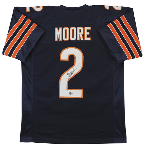 D.J. Moore Authentic Signed Navy Pro Style Jersey Autographed BAS Witnessed