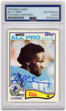 Billy Sims Signed Lions 1982 Topps All Pro Football Trading Card #349 - (PSA)