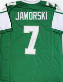 Eagles Quarterback RON JAWORSKI Signed Custom Replica Green Jersey AUTO - JSA