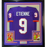 FRAMED Signed TRAVIS ETIENNE JR 35x39 Clemson Purple Jersey JSA COA
