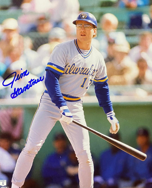 Brewers Infielder JIM GANTNER Signed 8x10 Photo #10 AUTO