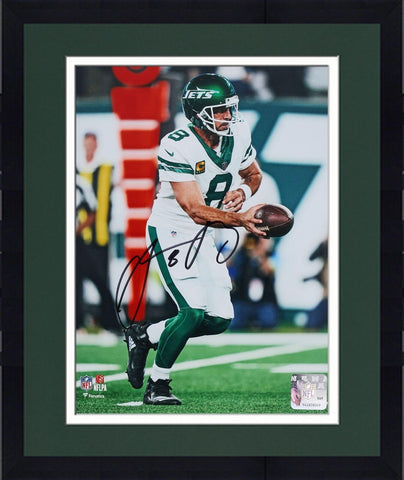 Framed Aaron Rodgers New York Jets Autographed 8" x 10" Handoff Photograph