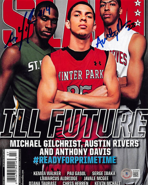 Kentucky Anthony Davis & Michael Kidd-Gilchrist Signed 8x10 Photo BAS #BF88689