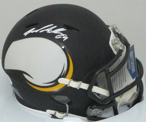 Vikings legend JARED ALLEN Signed Riddell Speed AMP Speed Mini Helmet AUTO - BCA